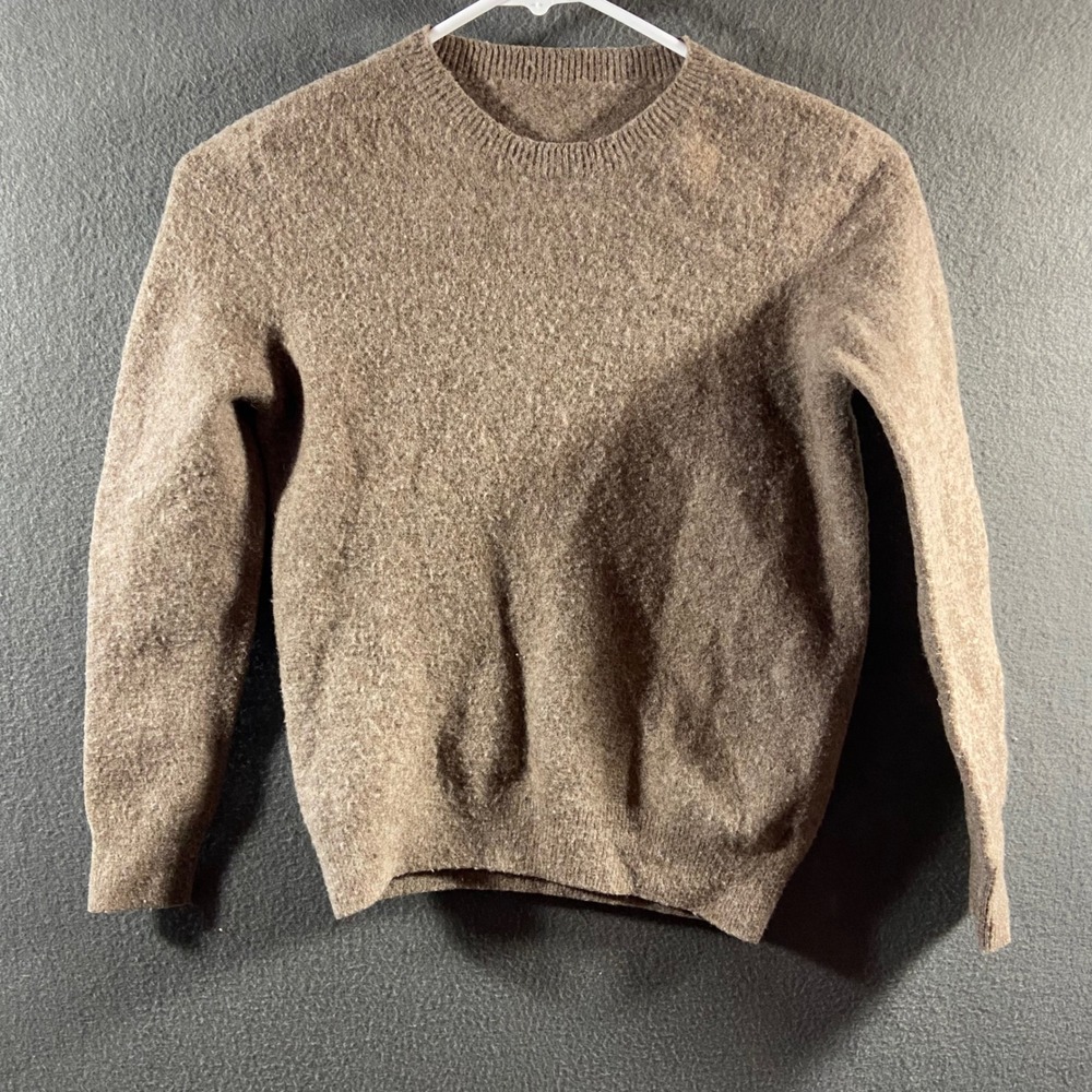 Merino Wool Sweater Brown Knit capsule quiet luxury parisian minimalist neutral